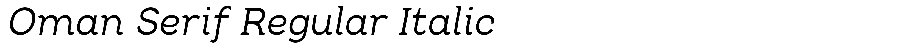 Oman Serif Regular Italic